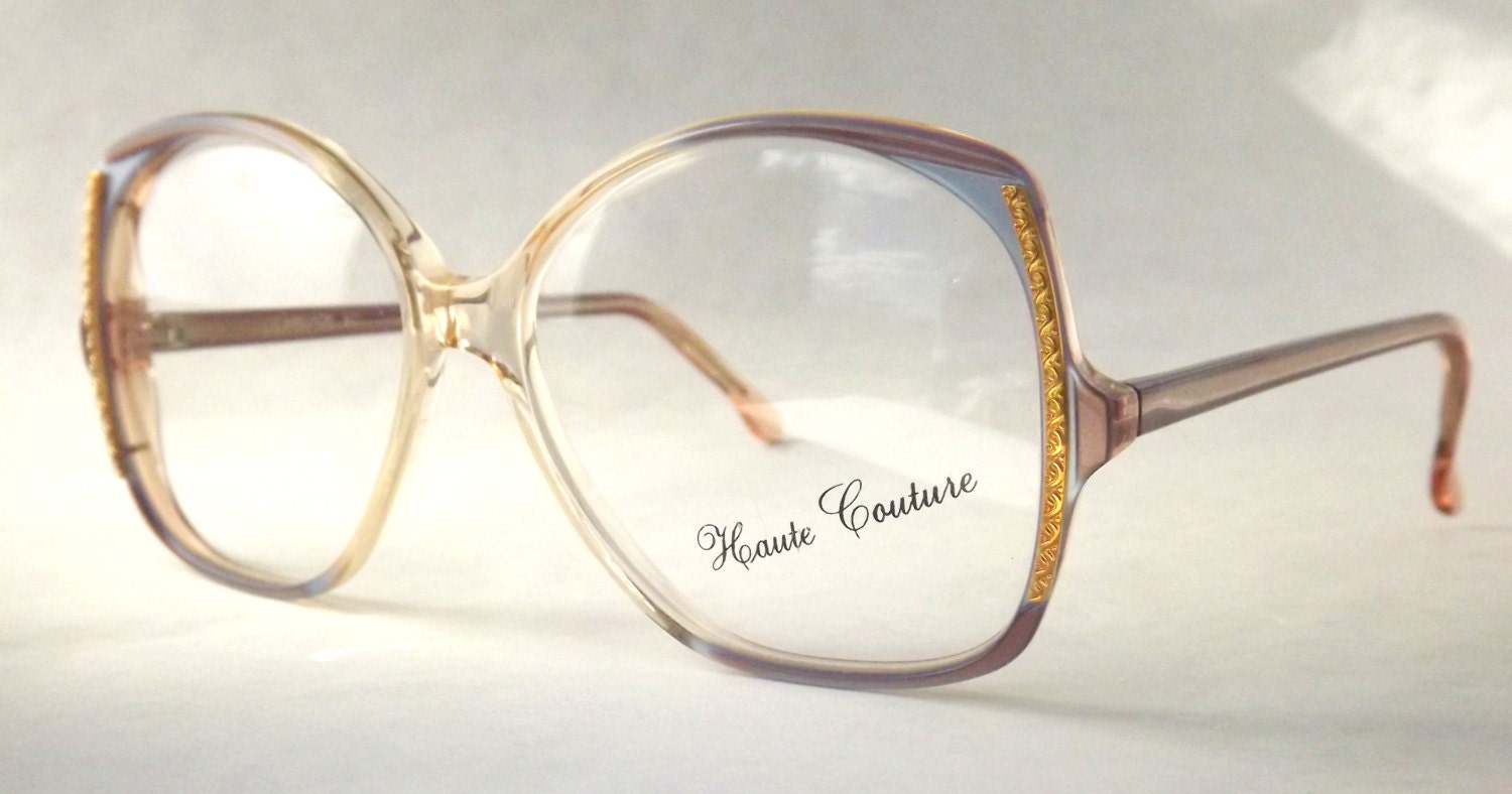 Womens Eyeglasses Big Square Haute Couture Designer Vintage