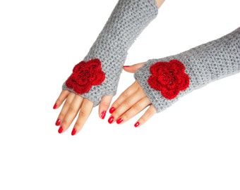 Handmade Gloves, Fingerless Gloves Crochet mittens, Arm Warmers, Gift İdeas, Fashion Accessories,