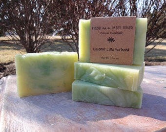 Coconut Lime Verbena, Natural Handmade Soap, Cold Process, Vegan
