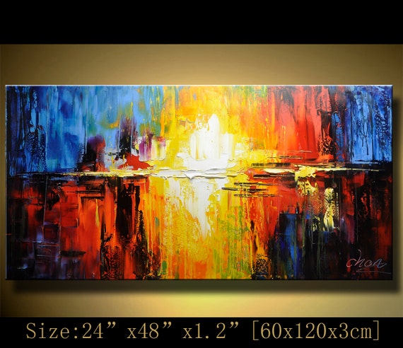 Original Abstract Painting Modern Landscape Painting Palette