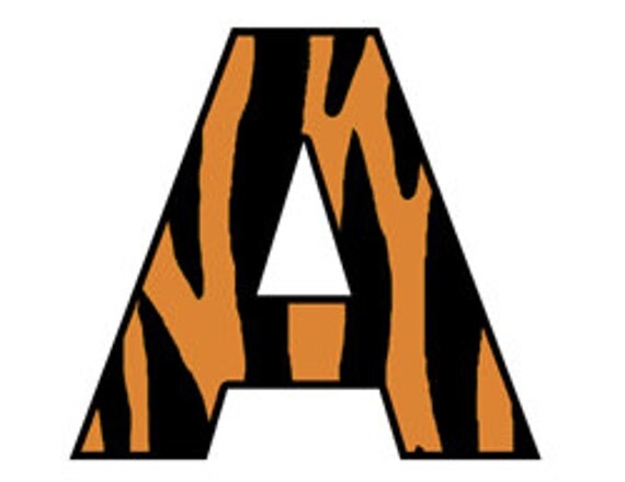 tiger alphabet letters wall decals teen jungle room decor baby