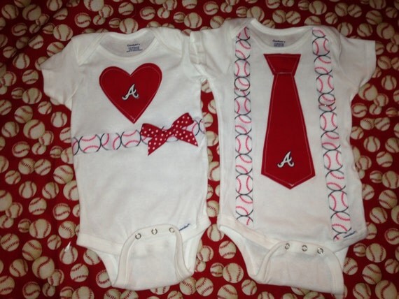 Atlanta Braves Necktie with Suspenders OR heart logo with