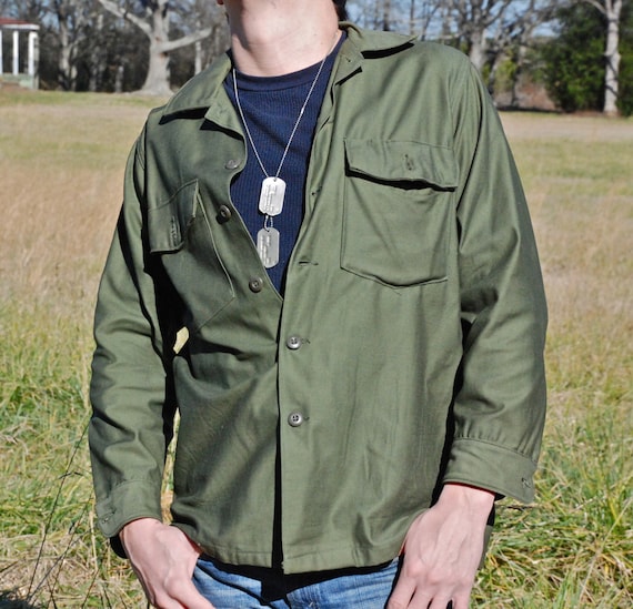 Vintage US Army Fatigue Jacket small medium Men's by furhatguild