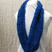 RESERVED for Amanda Crochet Cowl Infinity Scarf Blue SALE was 22 dollars!