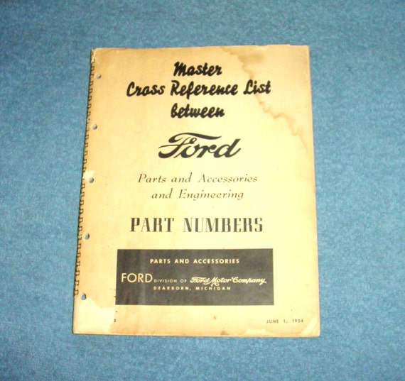 Ford parts cross ref #1
