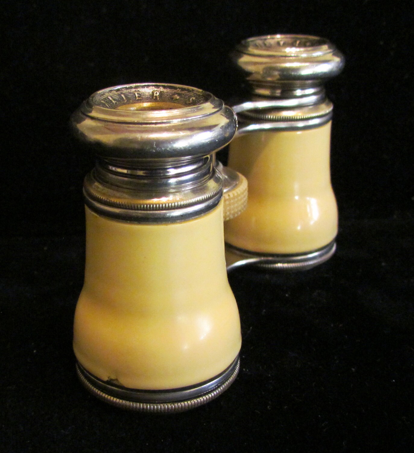 Antique 1800s Opera Glasses Chevalier Paris Enamel Opera