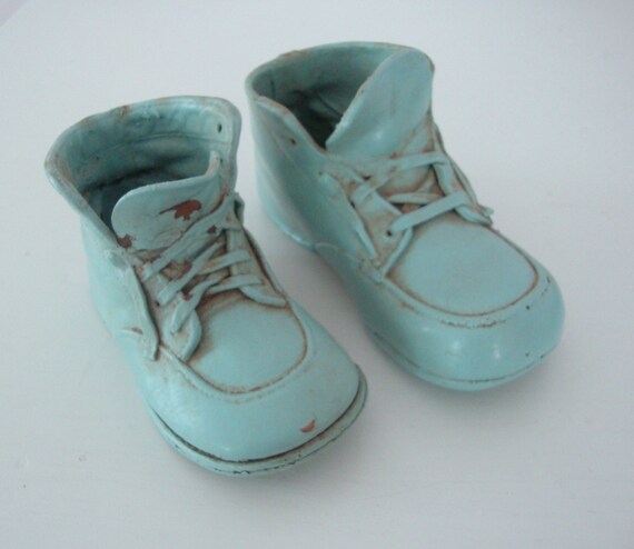 turquoise baby shoes