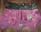 SALE Ixia skirt - Hand dyed, distressed, psy, earthy, pixie