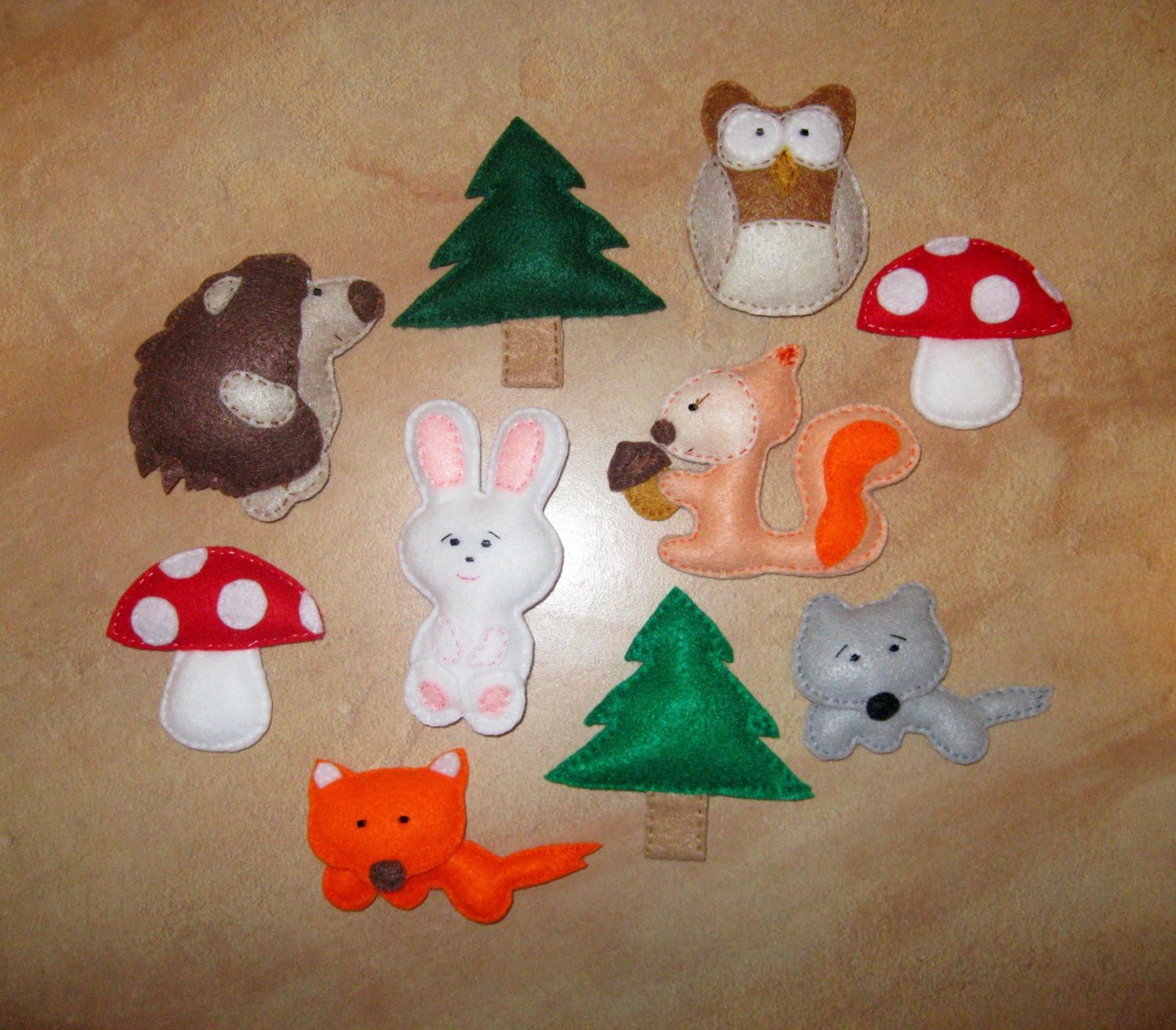 Stuffed Felt Forest Animals Fox by LADYBUGonCHAMOMILE