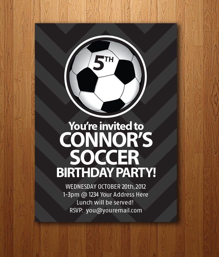 Soccer Birthday Invitation