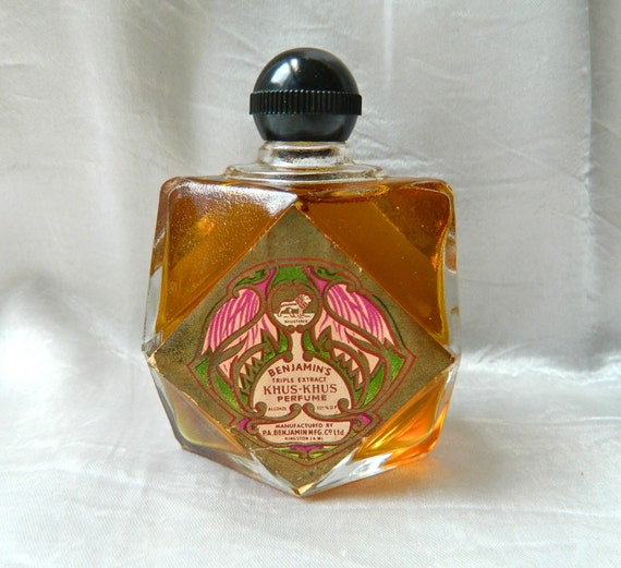 Vintage Benjamin's of Jamaica KHUS-KHUS Perfume 2 oz by ODONA