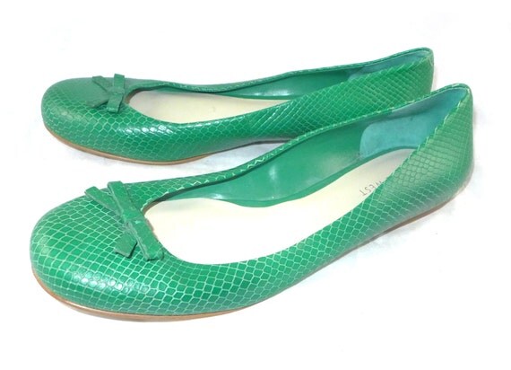 emerald green ballet flats