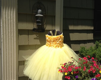Yellow Flower Girl Dress