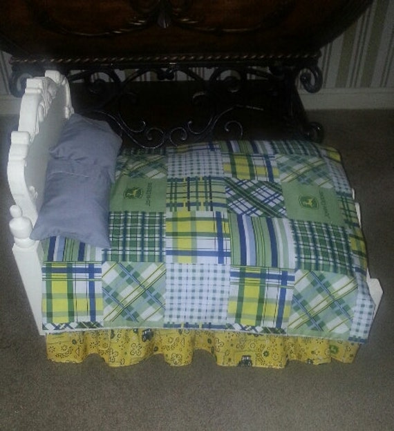 Distressed Newborn Bed Nightstand Mattress & Comforter set