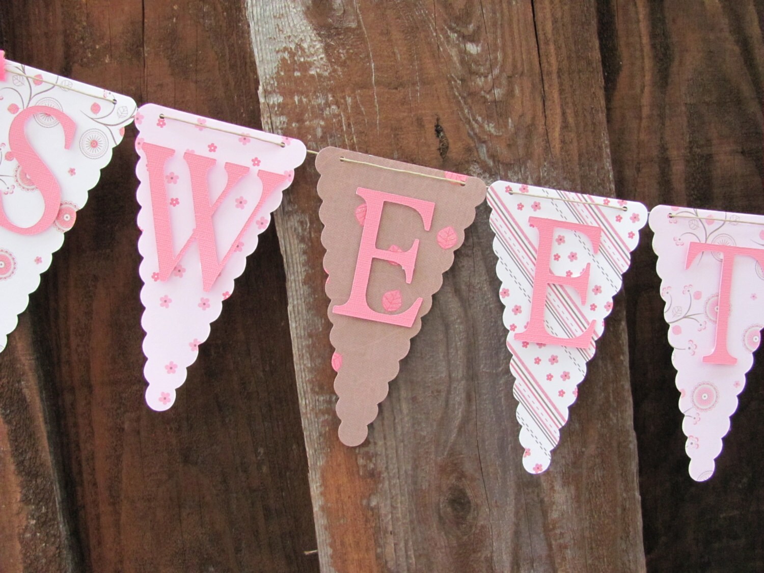 Sweet Baby Girl Banner Baby Shower Banner by twogirlspaperdesign