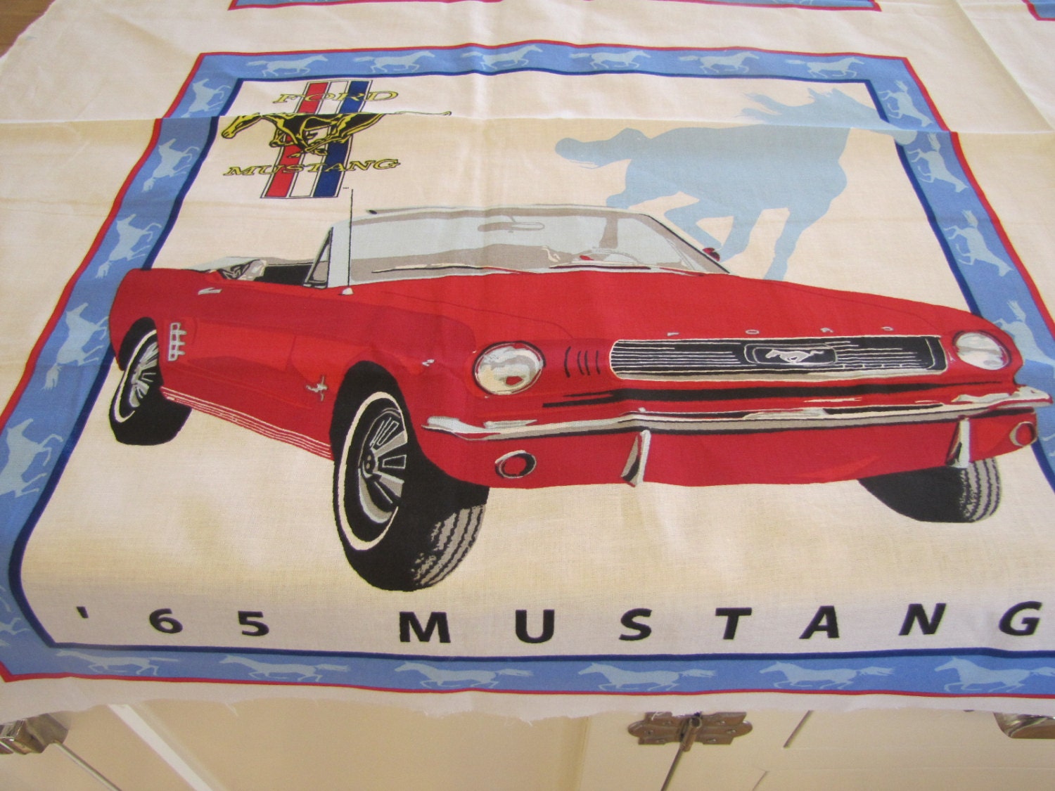 Ford Mustang Fabric Car Fabric Vintage Car Fabric Mustang