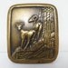 Vntage belt buckle, Rams, Art Deco style, Indiana Metal Craft 1976