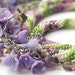 Blossoming lilac Bead Crochet Necklace Flower Garden Polymer clay Made to order Beadwork Jewelry
