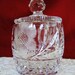 Antique AMERICAN BRILLIANT PERIOD 1876-1916 Crystal Condiment Jar or Mustard Pot