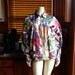 Vintage 80s 90s Bright Tropical Parrot Butterfly Slouchy Bomber Jacket L