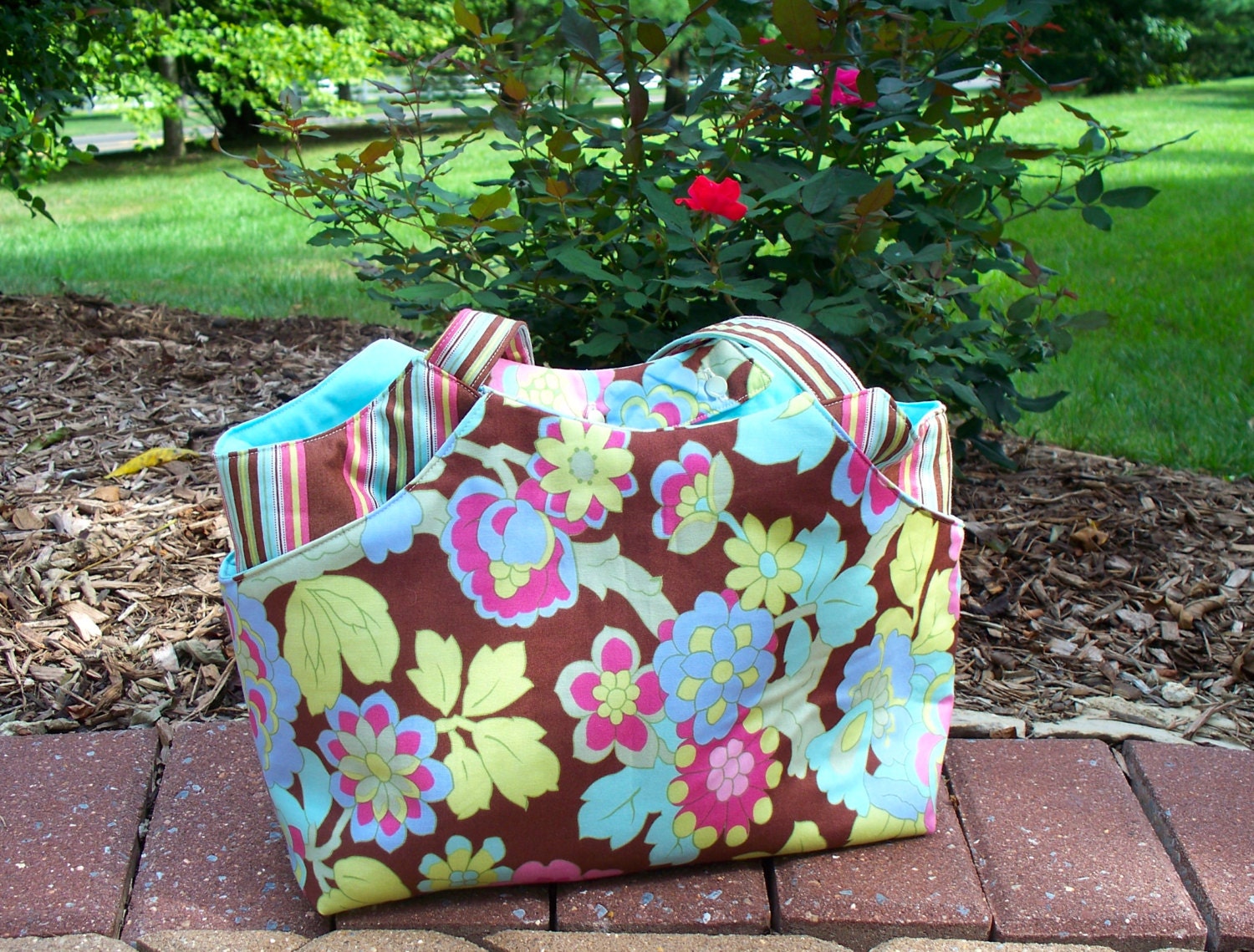 Slipcover Tote Bag Made With Amy Butler Fabric
