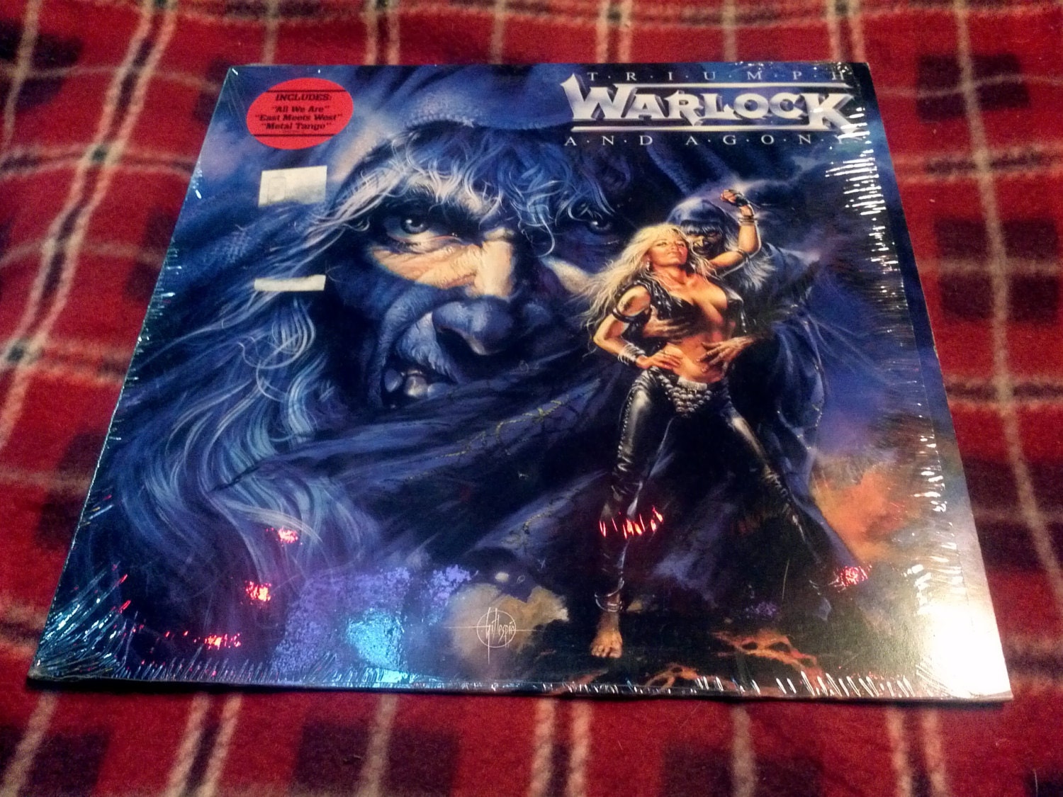 Rare Vintage Warlock Triumph And Agony Vinyl Record Album LP