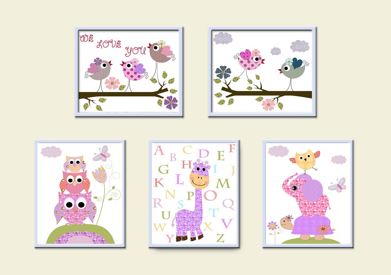 Baby Nursery Childrens Art Kids Art Kids Wall Art Baby Girl