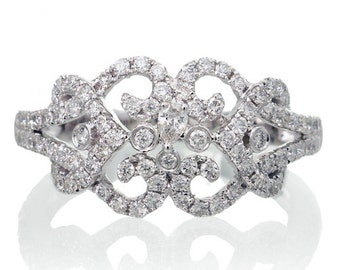 Victorian design wedding rings