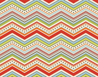 Chevron in Cream: One For The Boys By Zoe Pearn for Riley Blake 1 Yard Cut