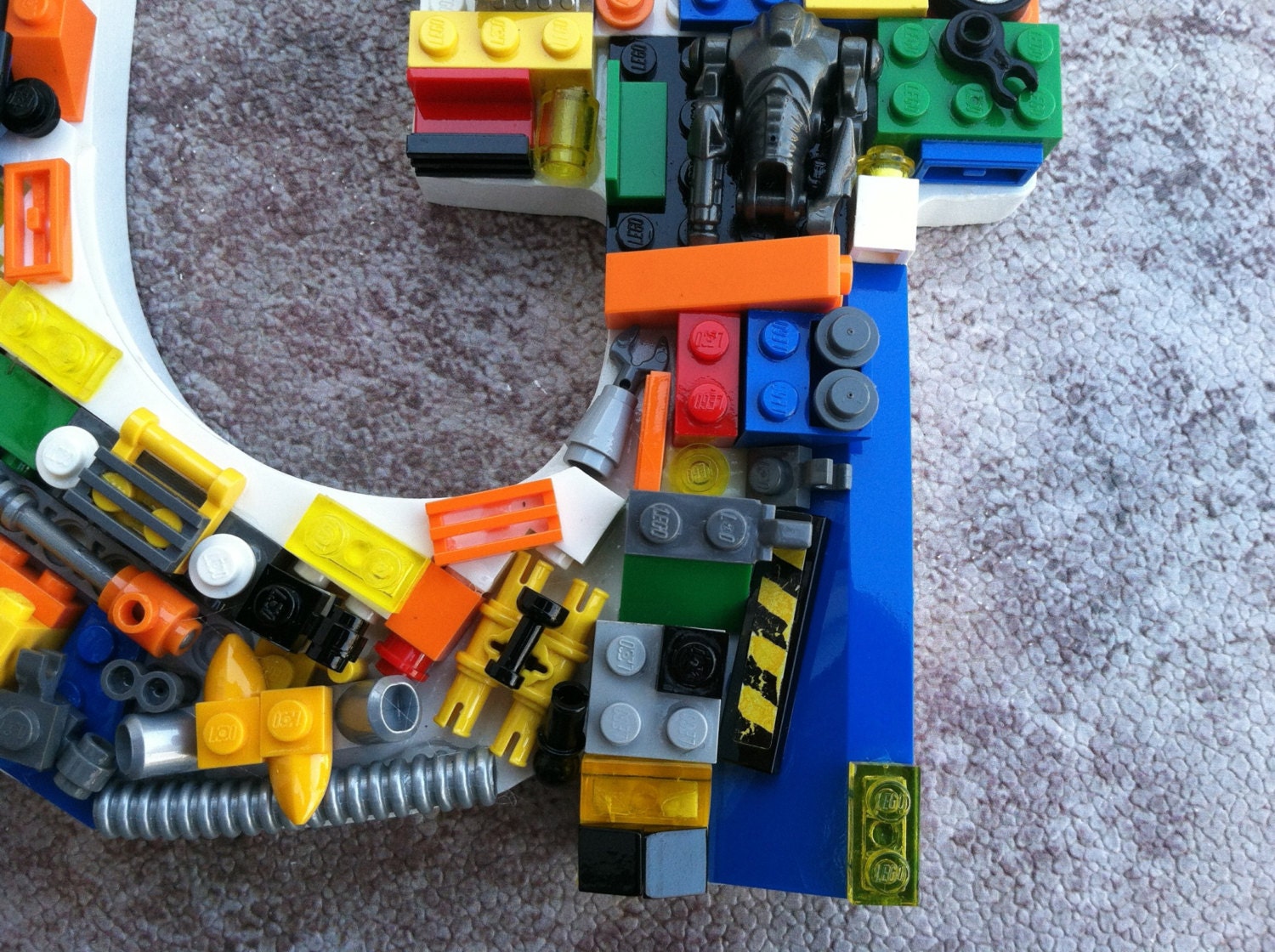 Custom wall letter G toy bricks alphabet letters