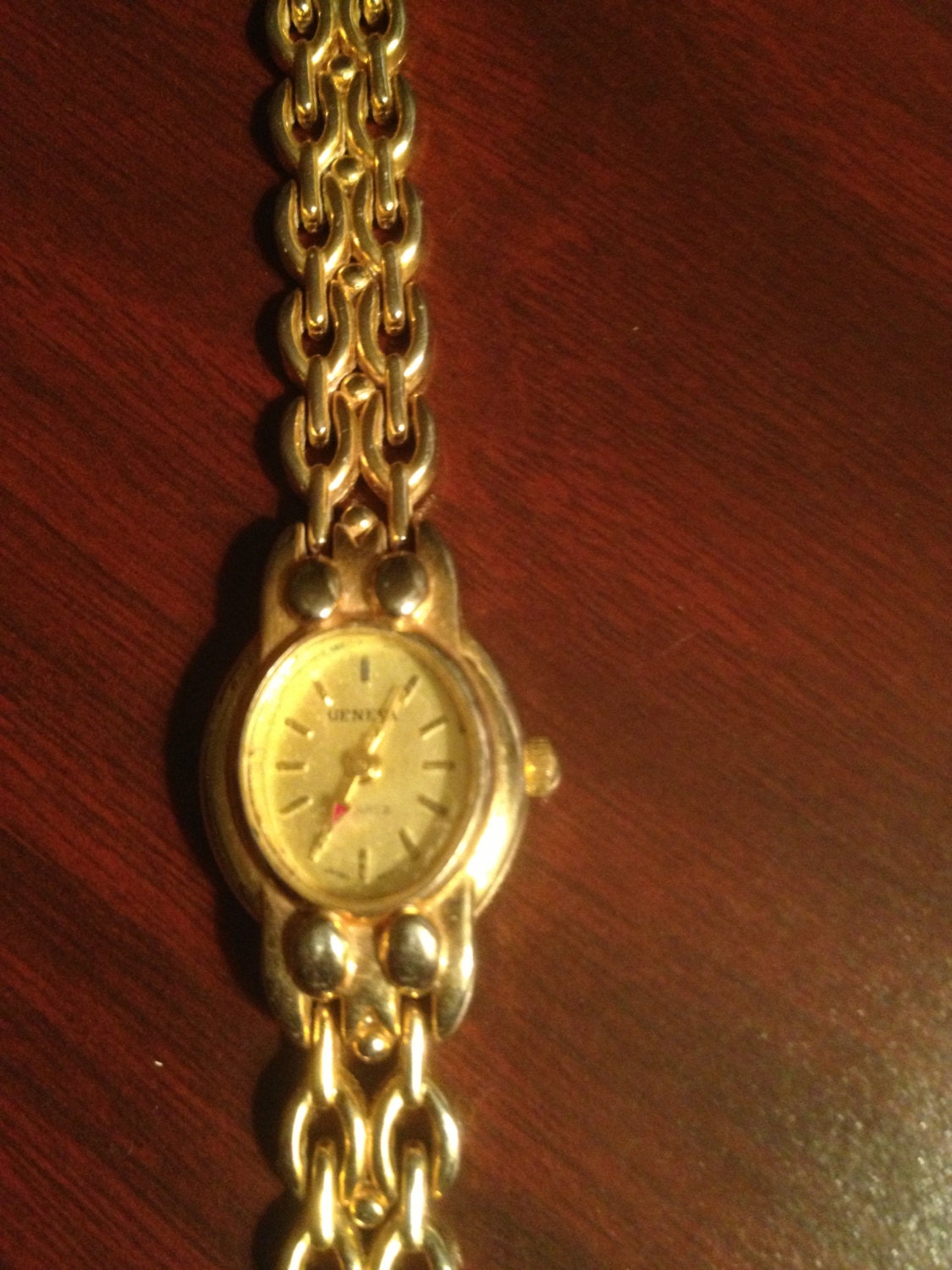 Vintage Geneva Quartz Gold-Toned Watch Ladies Small by BeautyLady