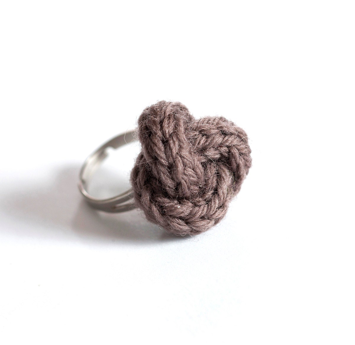 Knitted yarn ring fiber ring knit jewelry yarn jewelry