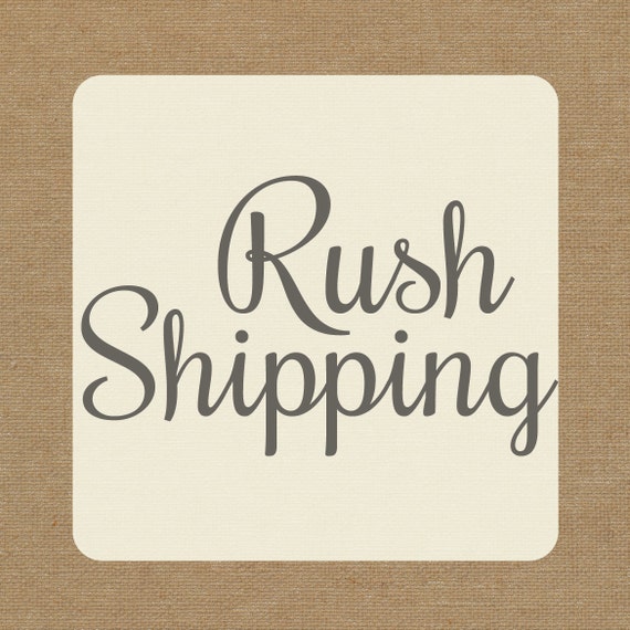 RUSH SHIPPING Priority Processing and by BurlapArtByElizabeth