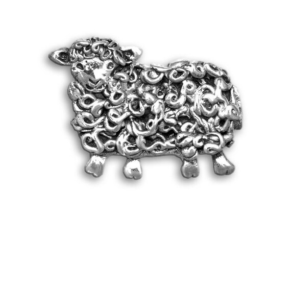 Sterling Silver Sheep Pin