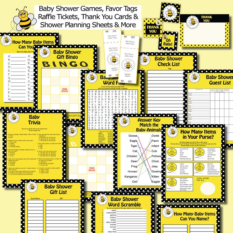 INSTANT DOWNLOAD Neutral Mom to Bee Baby Shower Printable