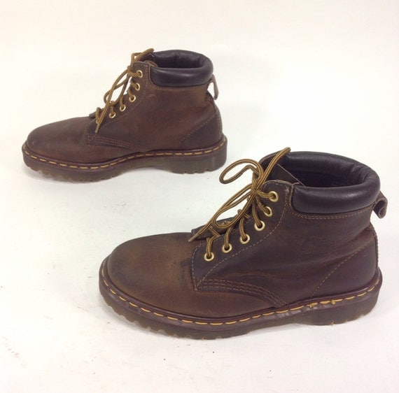 Dr. Doc Martens Brown Leather 6 Six Eye Boots Shoes by Objekt314