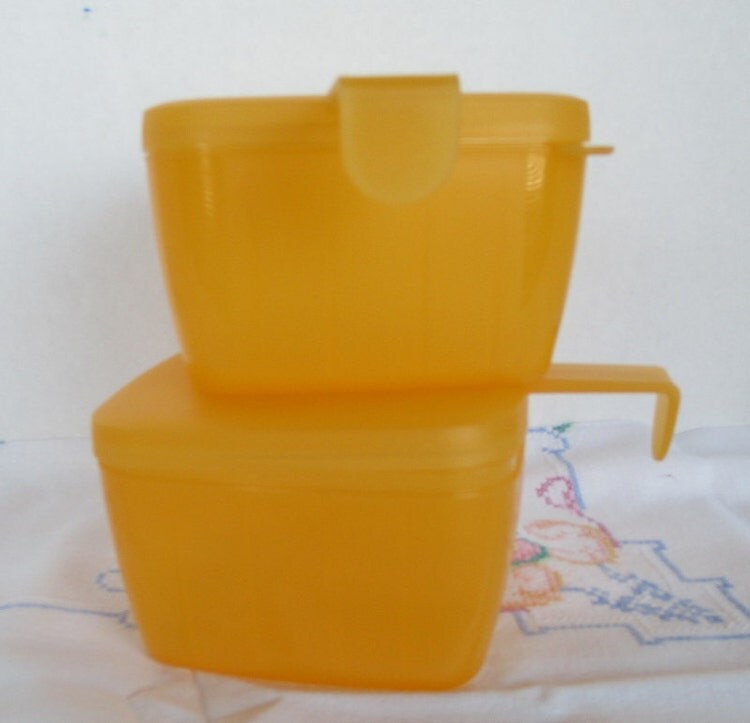 2 Tupperware Cheese Keeper Square Me Not by GingerNIrie
