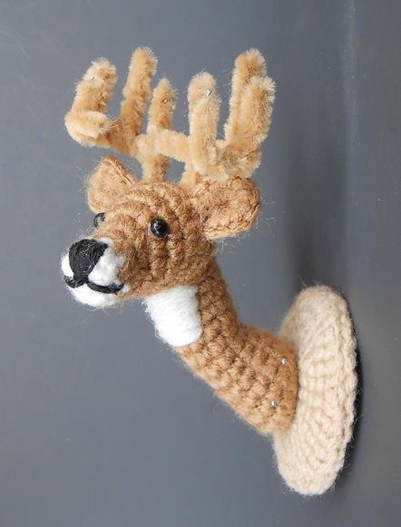 Crochet Deer Head Mount PATTERN by JRPcrochet Etsy