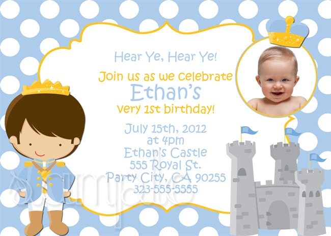 Little Prince Birthday Invitations 3