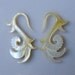 12 Gauge (2 mm) Earrings - Yellow Mother of Pearl Shell, Natural, Organic, Tribal, Hand Carved (0016)