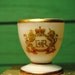 Queen Elizabeth EGG CUPS set of two very rare and very charming 60 years old easter display soft boiled eggs
