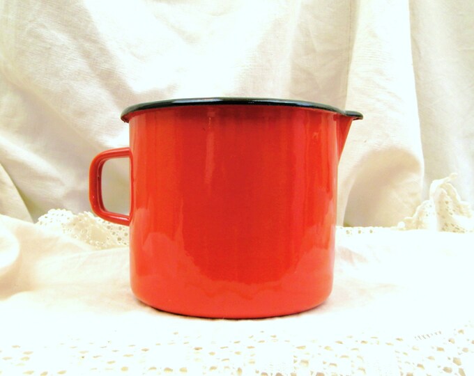 Excellent Condition Vintage French Red Enamelware Milk Pitcher / Jug 1.5 Liters / 0.4 Gallon, French Country Decor, Kitchenelia/ Kitchenware Excellent Condition Vintage French Red Enamelware Milk Pitcher / Jug 1.5 Liters / 0.4 Gallon, French Country Decor, Kitchenelia/ Kitchenware
