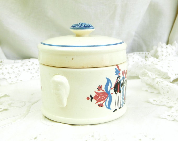 REDUCED TO CLEAR Antique French Ironware "Foie Gras" Lided Pot made by Sarrguemine, French Rural Decor, Country, Retro Vintage, Paté, Digoin