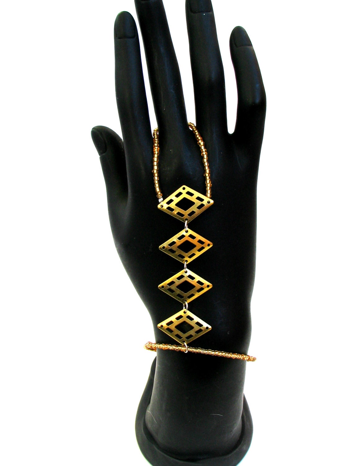 Gold Slave Chain Bracelet Gold Beaded Bracelet with by YoungLad