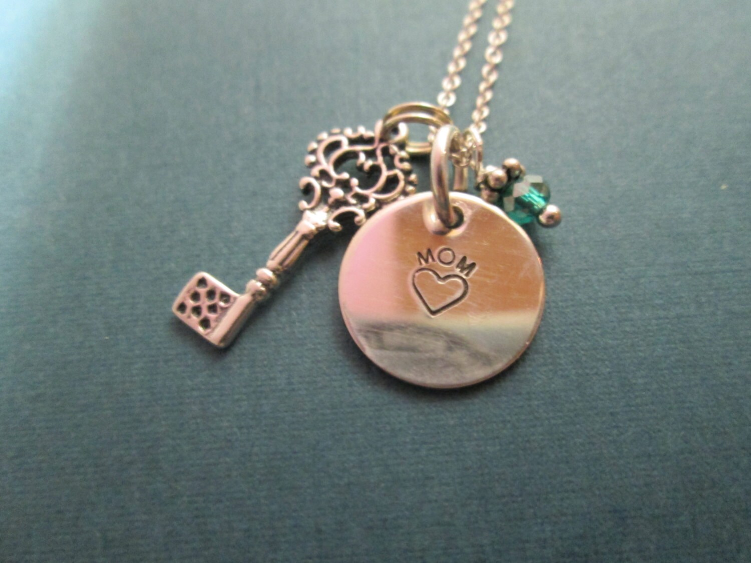 MOM... Key to my HEART...Solid sterling silver Necklace eBay