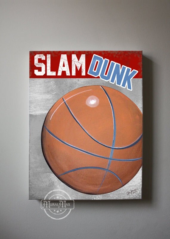 Sports Canvas Art Basketball Canvas Wall Art Slam Dunk