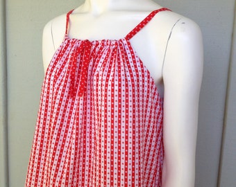Hippie Chic Red and White Summer Dress
