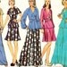 Simplicity 6100 Retro 1970s Front-Wrap Top, Short Skirt and Wide Leg Pants Sewing Pattern Sz 10