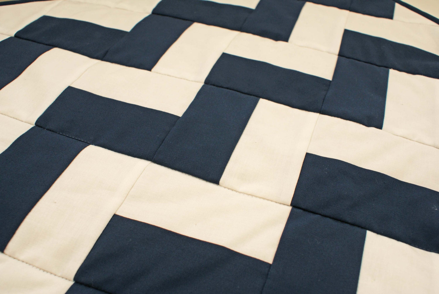 Navy Blue Chevron Quilt Blanket Throw