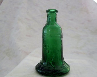 Vintage green bottle | Etsy